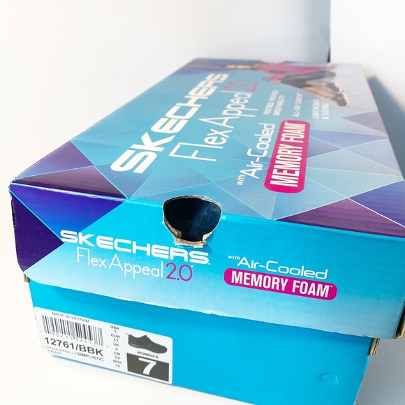 Skechers Women's Flex Appeal 2.0 Sneaker Size 7 Simplistic Black - Picture 4 of 4